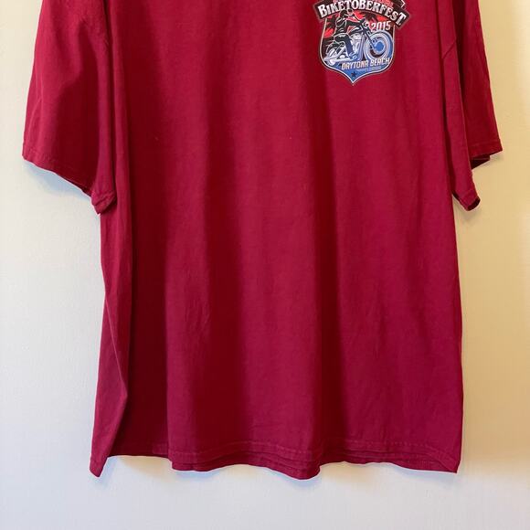 Biketoberfest 2XL red biker cotton short sleeve t-shirt punk motorcycle FL - Picture 3 of 7